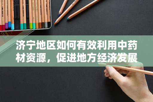 济宁地区如何有效利用中药材资源，促进地方经济发展？