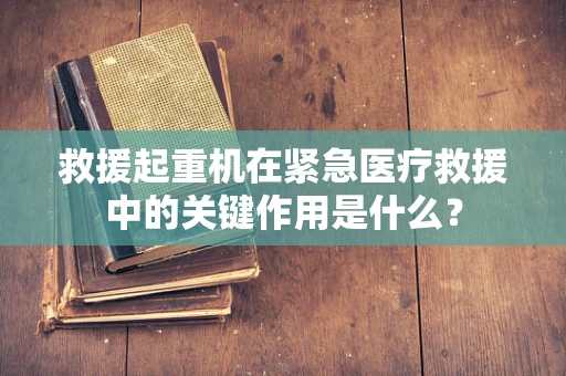 救援起重机在紧急医疗救援中的关键作用是什么？