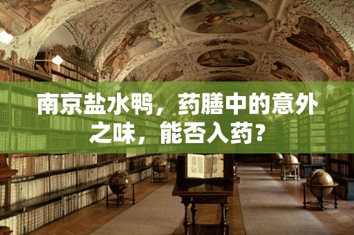 南京盐水鸭，药膳中的意外之味，能否入药？