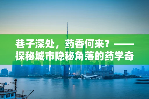 巷子深处，药香何来？——探秘城市隐秘角落的药学奇缘