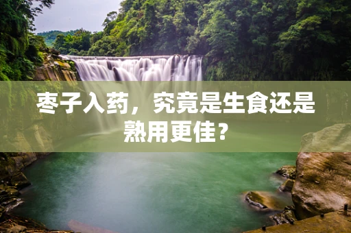 枣子入药，究竟是生食还是熟用更佳？