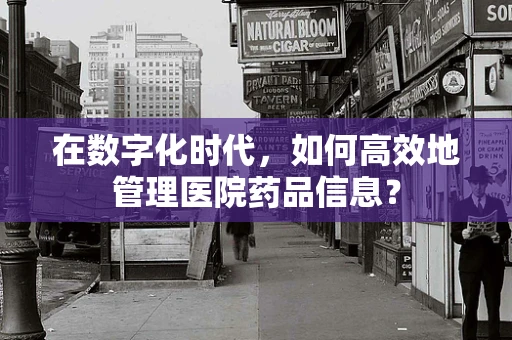 在数字化时代，如何高效地管理医院药品信息？