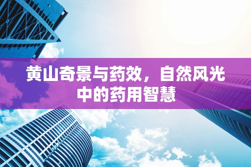 黄山奇景与药效，自然风光中的药用智慧