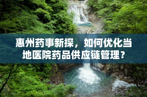惠州药事新探，如何优化当地医院药品供应链管理？