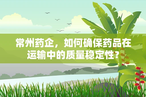 常州药企，如何确保药品在运输中的质量稳定性？