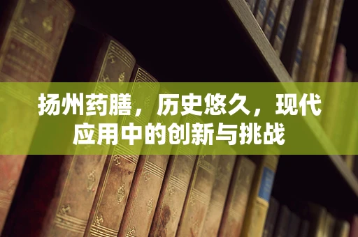 扬州药膳，历史悠久，现代应用中的创新与挑战