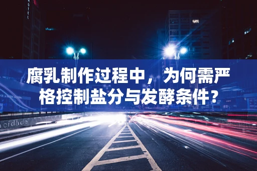 腐乳制作过程中，为何需严格控制盐分与发酵条件？