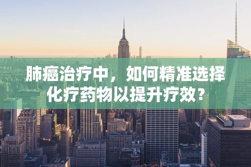 肺癌治疗中，如何精准选择化疗药物以提升疗效？