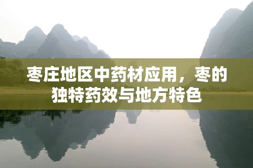 枣庄地区中药材应用，枣的独特药效与地方特色