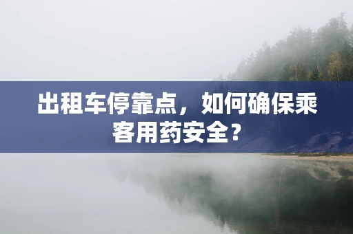 出租车停靠点，如何确保乘客用药安全？