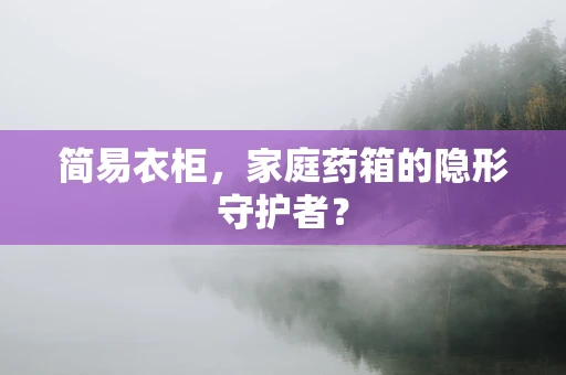 简易衣柜，家庭药箱的隐形守护者？