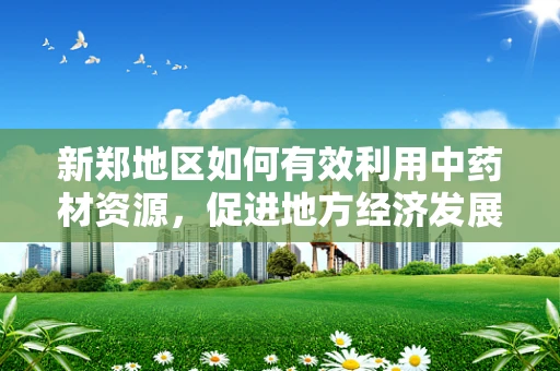 新郑地区如何有效利用中药材资源，促进地方经济发展？
