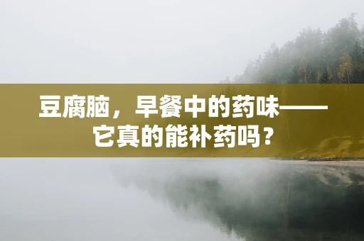 豆腐脑，早餐中的药味——它真的能补药吗？