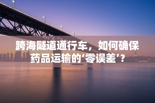 跨海隧道通行车，如何确保药品运输的‘零误差’？
