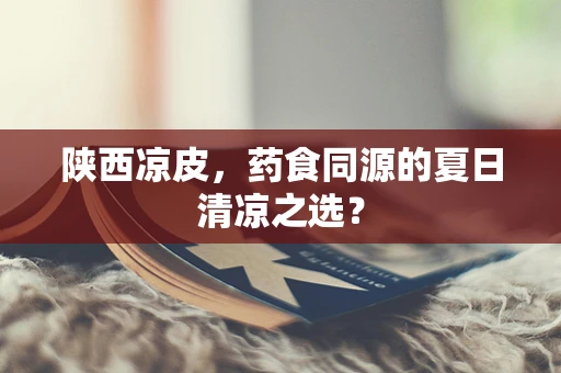 陕西凉皮，药食同源的夏日清凉之选？