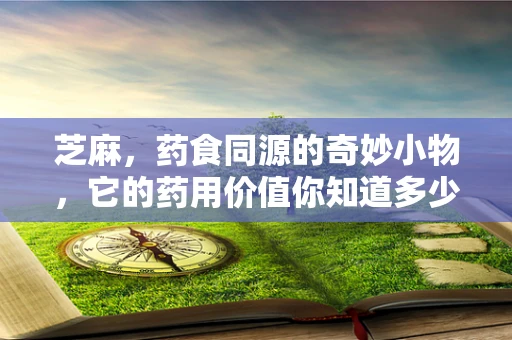 芝麻，药食同源的奇妙小物，它的药用价值你知道多少？