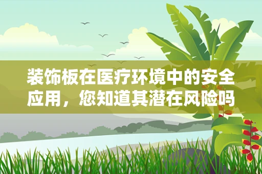 装饰板在医疗环境中的安全应用，您知道其潜在风险吗？