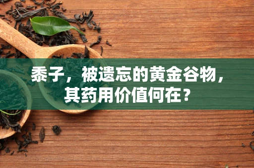 黍子，被遗忘的黄金谷物，其药用价值何在？