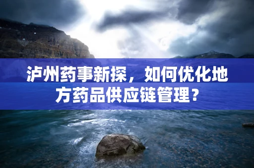 泸州药事新探，如何优化地方药品供应链管理？