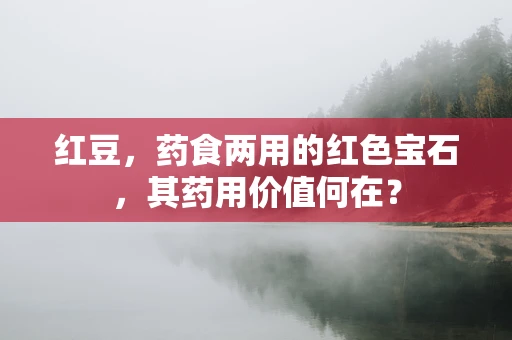 红豆，药食两用的红色宝石，其药用价值何在？