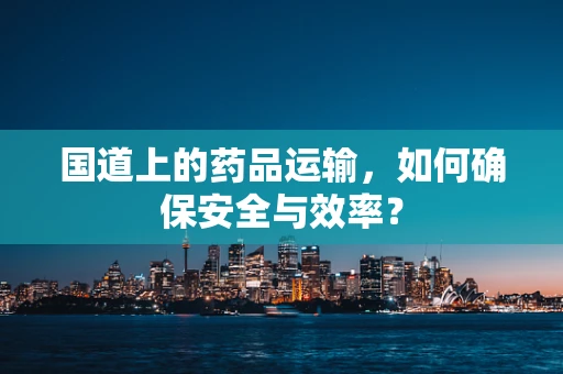 国道上的药品运输，如何确保安全与效率？