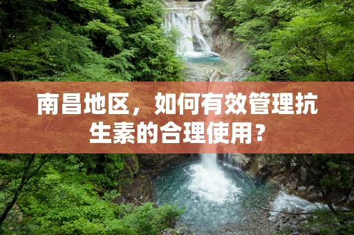 南昌地区，如何有效管理抗生素的合理使用？
