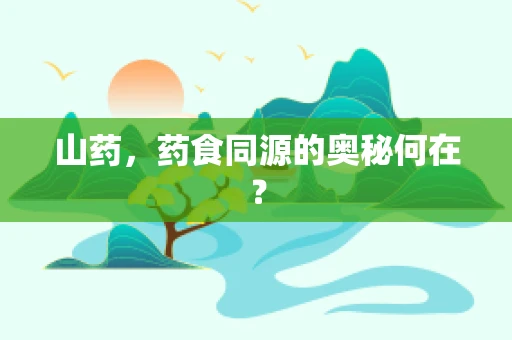 山药，药食同源的奥秘何在？