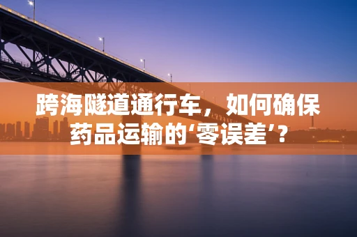 跨海隧道通行车，如何确保药品运输的‘零误差’？