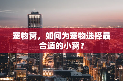 宠物窝，如何为宠物选择最合适的小窝？