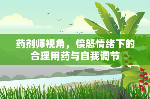药剂师视角，愤怒情绪下的合理用药与自我调节
