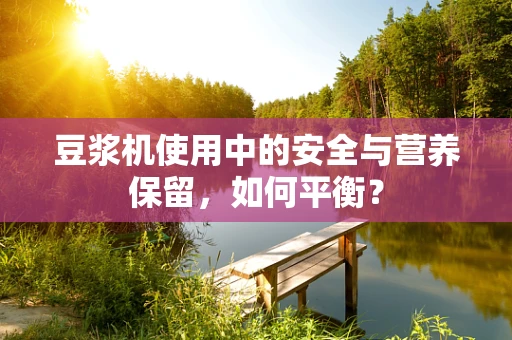 豆浆机使用中的安全与营养保留，如何平衡？