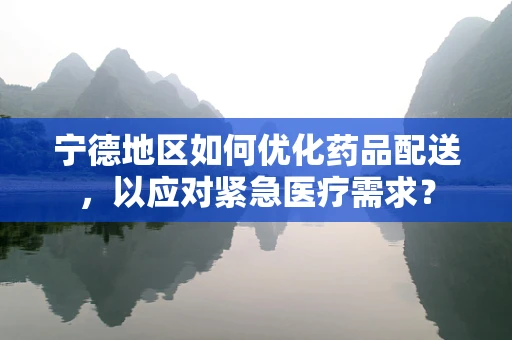 宁德地区如何优化药品配送，以应对紧急医疗需求？