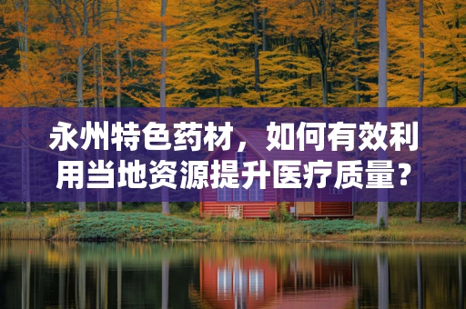 永州特色药材，如何有效利用当地资源提升医疗质量？