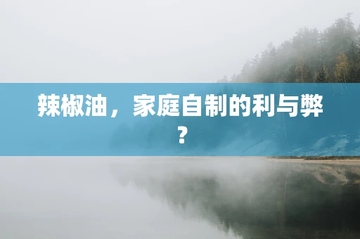 辣椒油，家庭自制的利与弊？