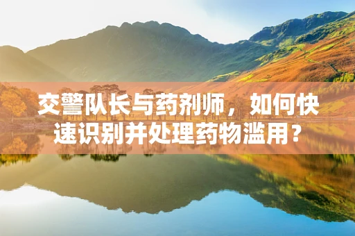 交警队长与药剂师，如何快速识别并处理药物滥用？