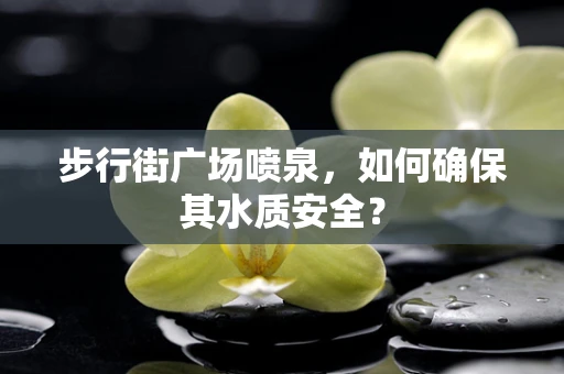 步行街广场喷泉，如何确保其水质安全？