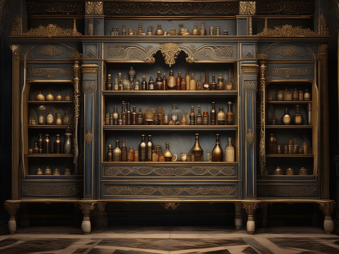 宫殿大殿中的药柜,历史与现代医学的交汇点 宫殿大殿中的药柜,历史与现代医学的交汇点