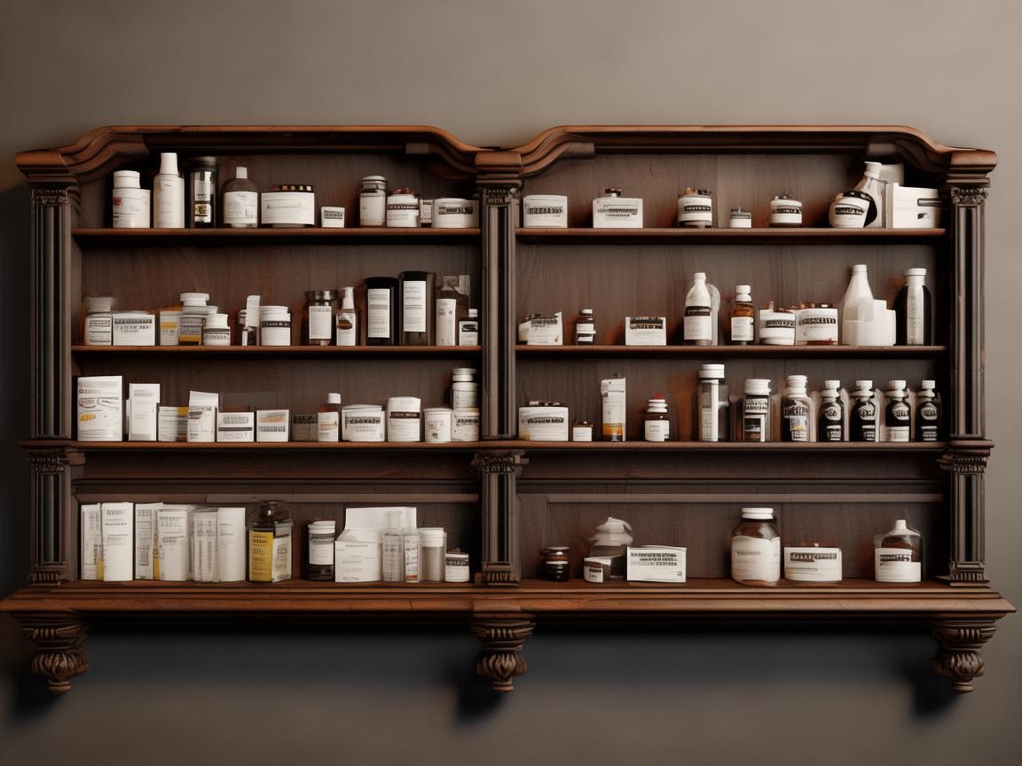 墙面装饰架，如何安全地展示药品信息？